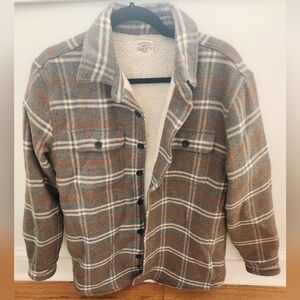 FAHERTY Men's Sherpa Lined Plaid Jacket in Dover Plaid Small Like New